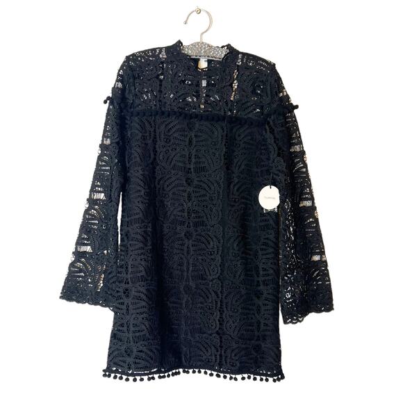 NWT Tularosa Matilda lace pom pom mock neck dress - Picture 12 of 12